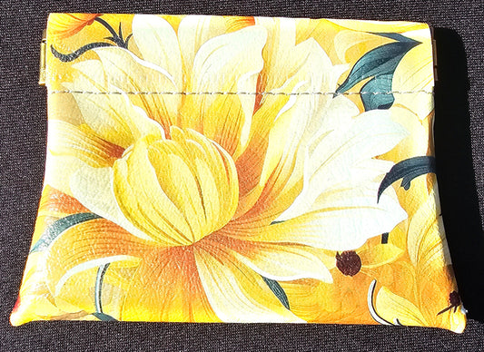 Yellow Floral Coin Purse