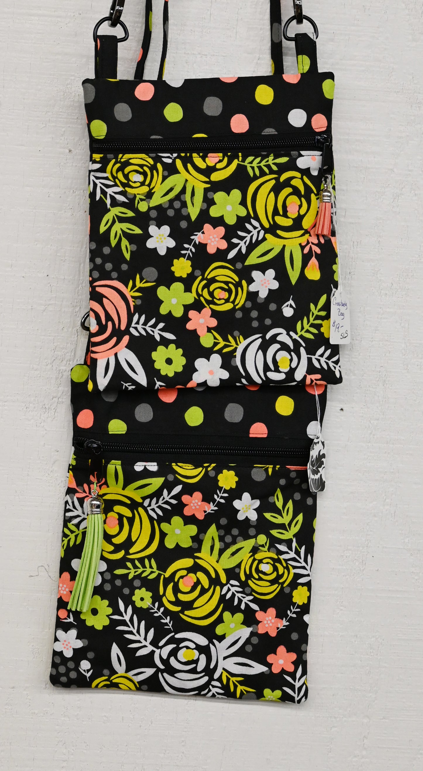 Pokadot Flowers Runaround Bag