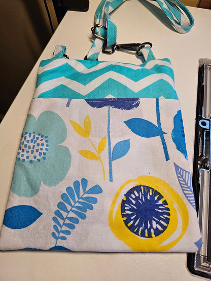 Blue Floral Runaround Bag